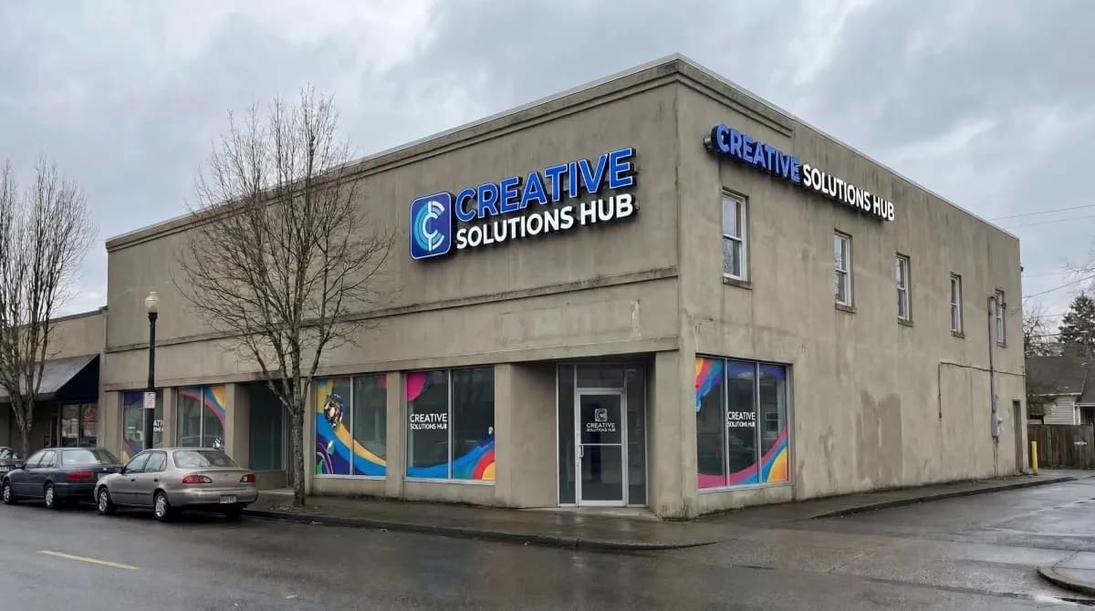 CREATIVE SOLUTIONS HUB SIGNAGE