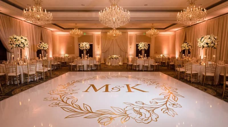 WEDDING M&K MONOGRAM FLOOR