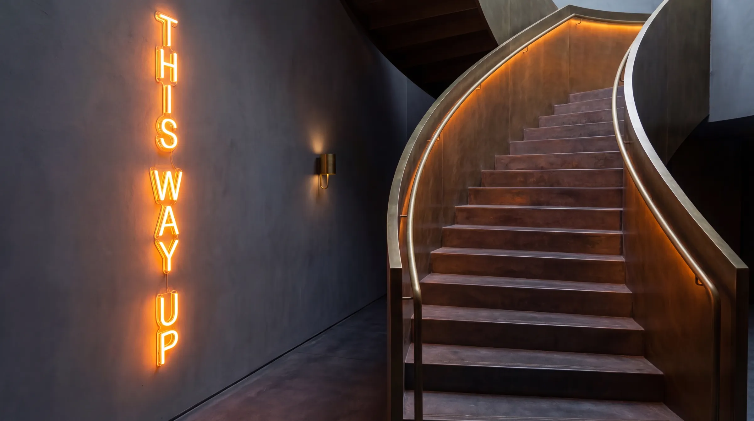 STAIRCASE NEON SIGNAGE