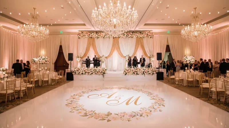 Floral Garden wedding floor wrap design
