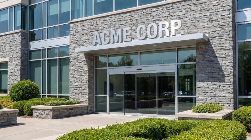 ACME CORP DIMENSIONAL LETTERS