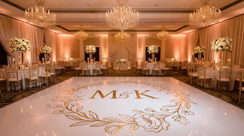 Weddings dance floor wrap